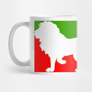 LION, RED WHITE GREEN Mug